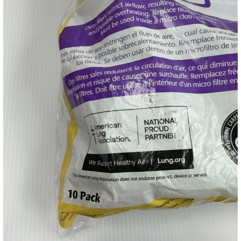 Lot 3 ProTeam 107313 Intercept Micro Vacuum Filter Bags Super Coach Pro 10